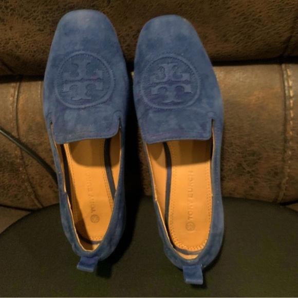 Tory Burch Blue Suede Loafers - Picture 6 of 13